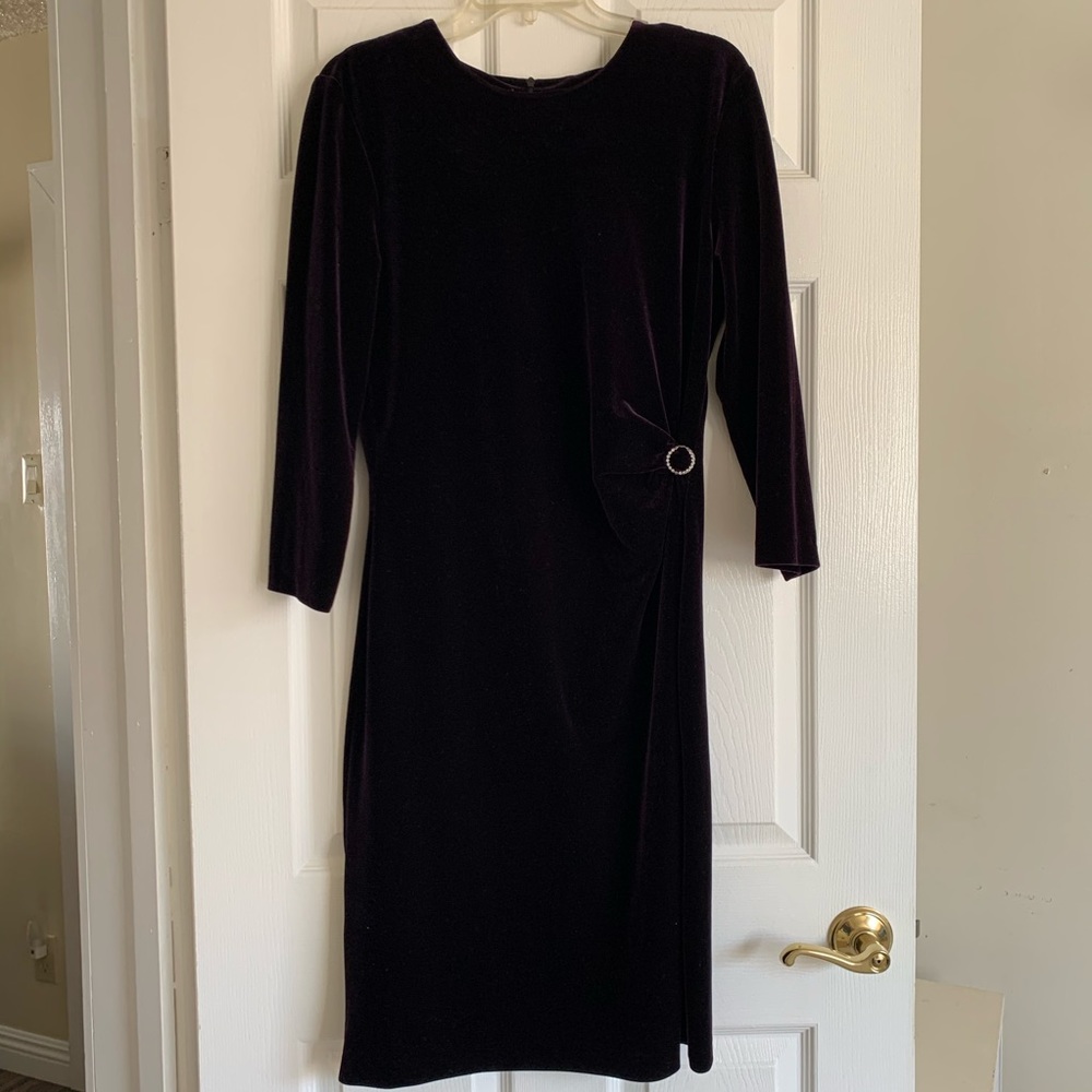 Velvet Purple Dress by Connected Apparel
